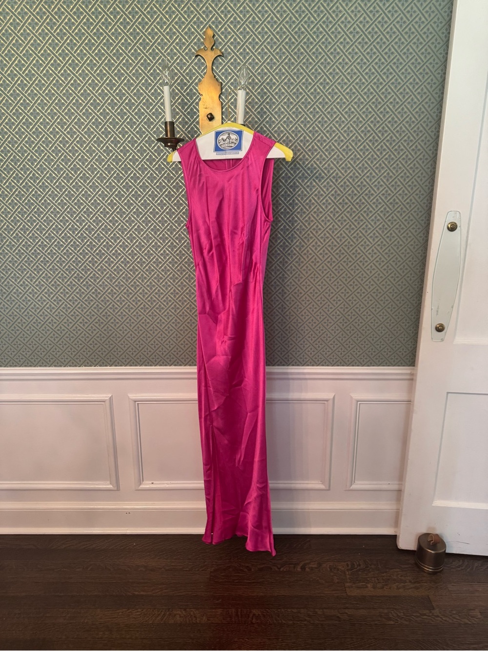 Sleeveless Hot Pink Maxi Dres